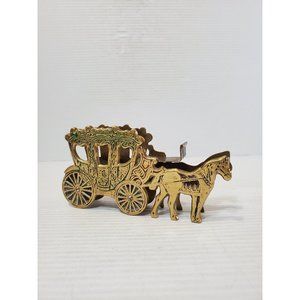 Vintage Brass Horse and Cart - Brass Horse and Wagon Sculpture -Vintage …